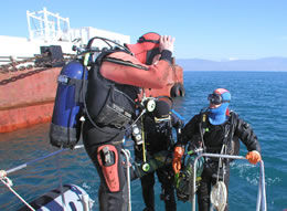 COMMERCIAL Divers ready to work